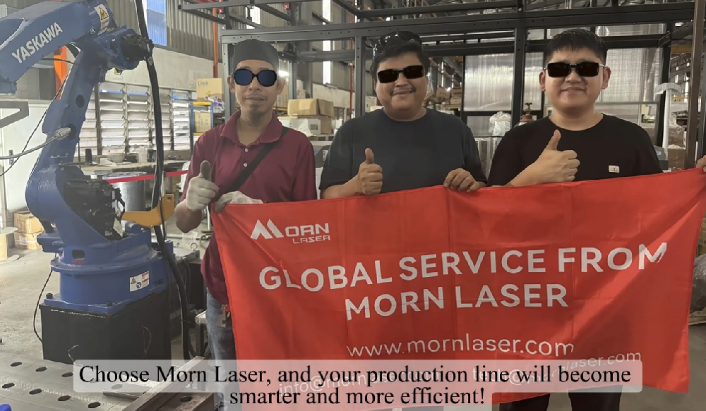Customer Site Shooting | 3000W Robotic Arm Laser Welding Machine